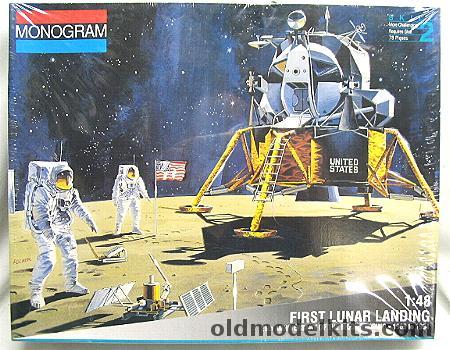 Monogram 1/48 First Lunar Landing Apollo 11 Astronauts on the Moon, 5081 plastic model kit